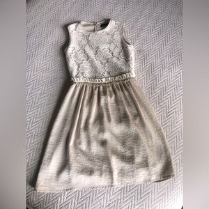 The Limited beige/ivory satin & lace dress